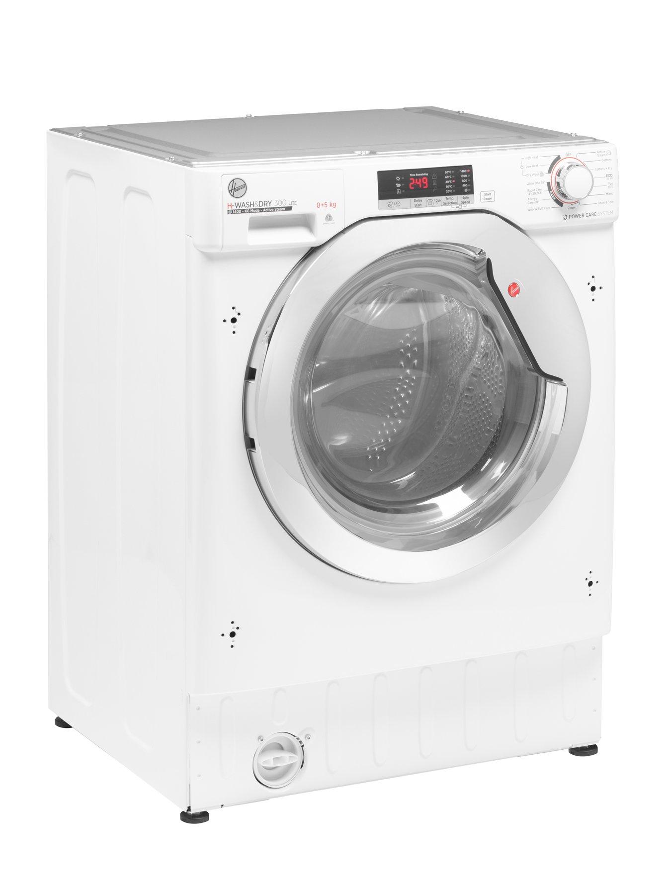  image of hoover-h-washdry-hbds495d1ace-80-integrated-washer-dryer-9kg-wash5kg-dry-1400-rpm-12-programmes-3-drying-levels--nbspwhite-with-chrome-door