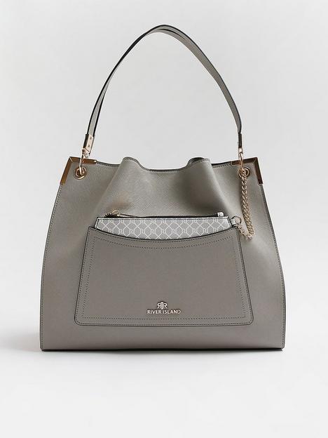river-island-pocket-front-chain-slouch-bag-grey