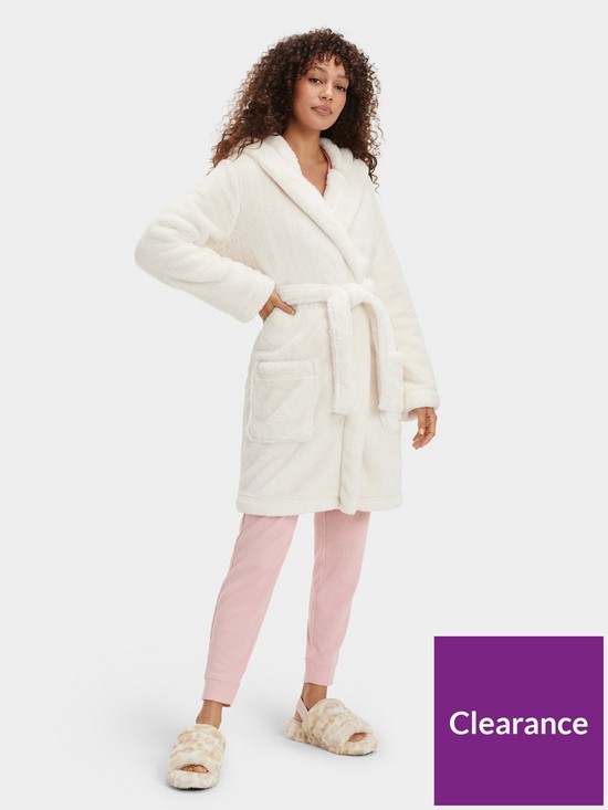 front image of ugg-aarti-dressing-gown-cream