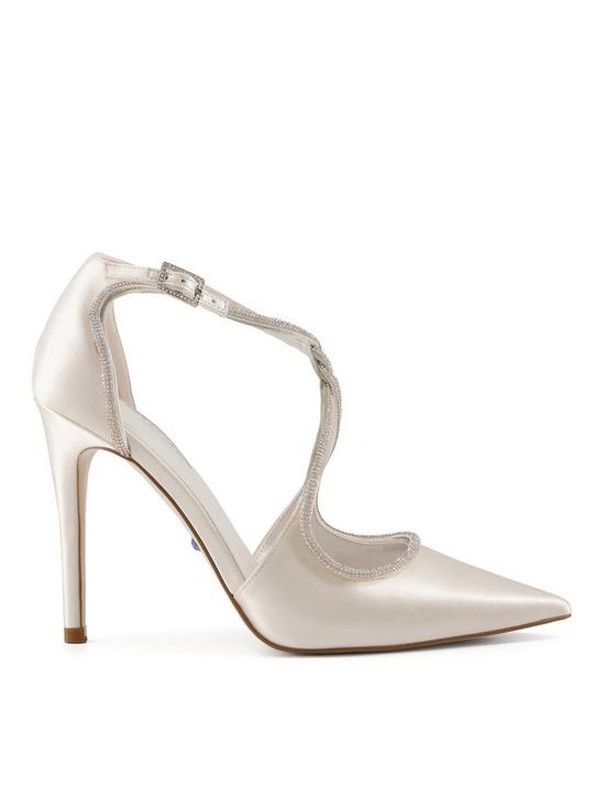 front image of dune-london-committed-bridal-diamanteacute-cross-strap-wedding-shoes-ivory