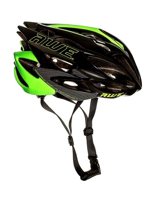 stillFront image of awe-awespeed-in-mould-adult-mens-road-cycling-helmet-58-61cm-blackgreencarbon