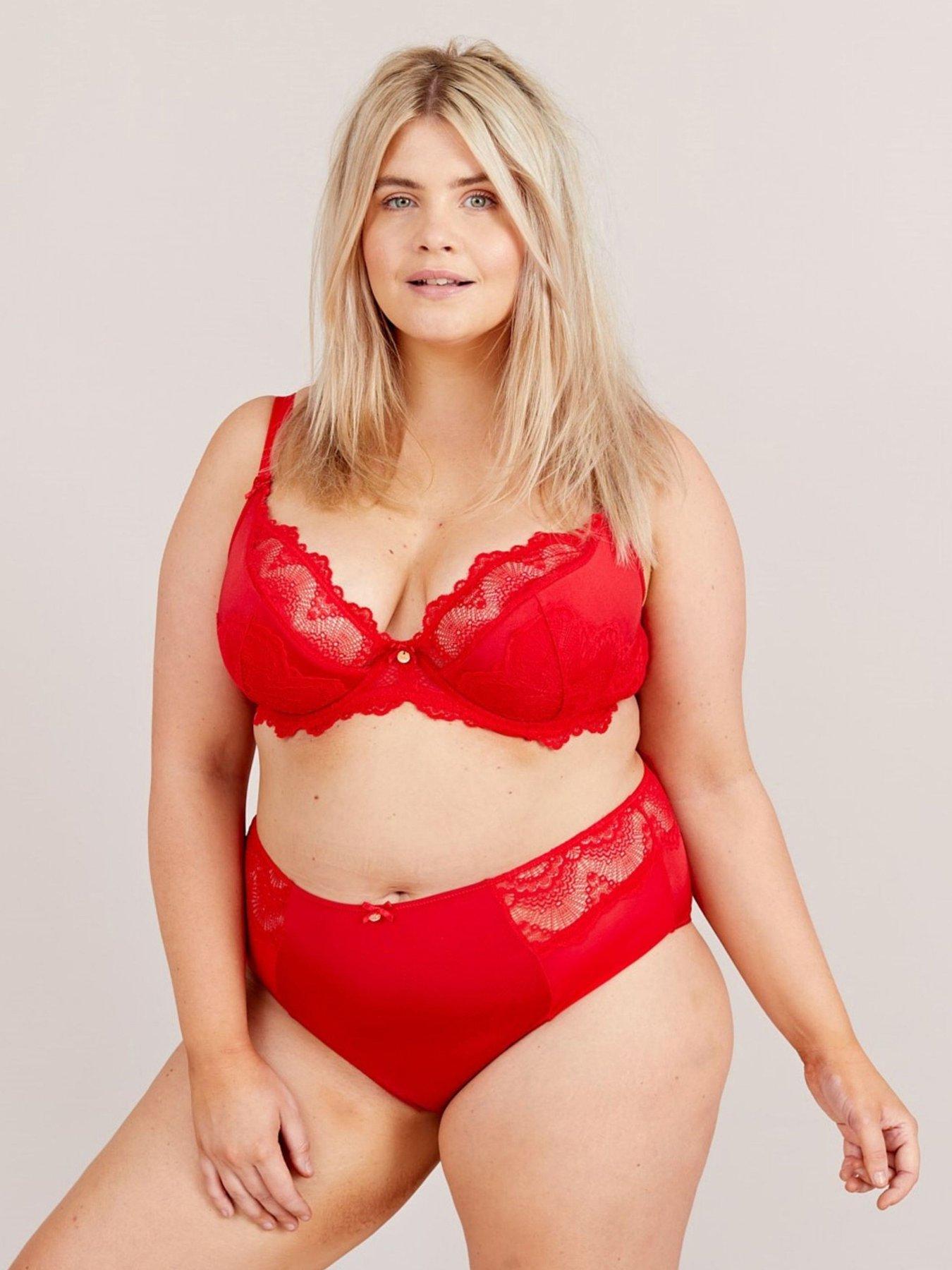 undefined Fan Lace Half Padded Plunge Bra