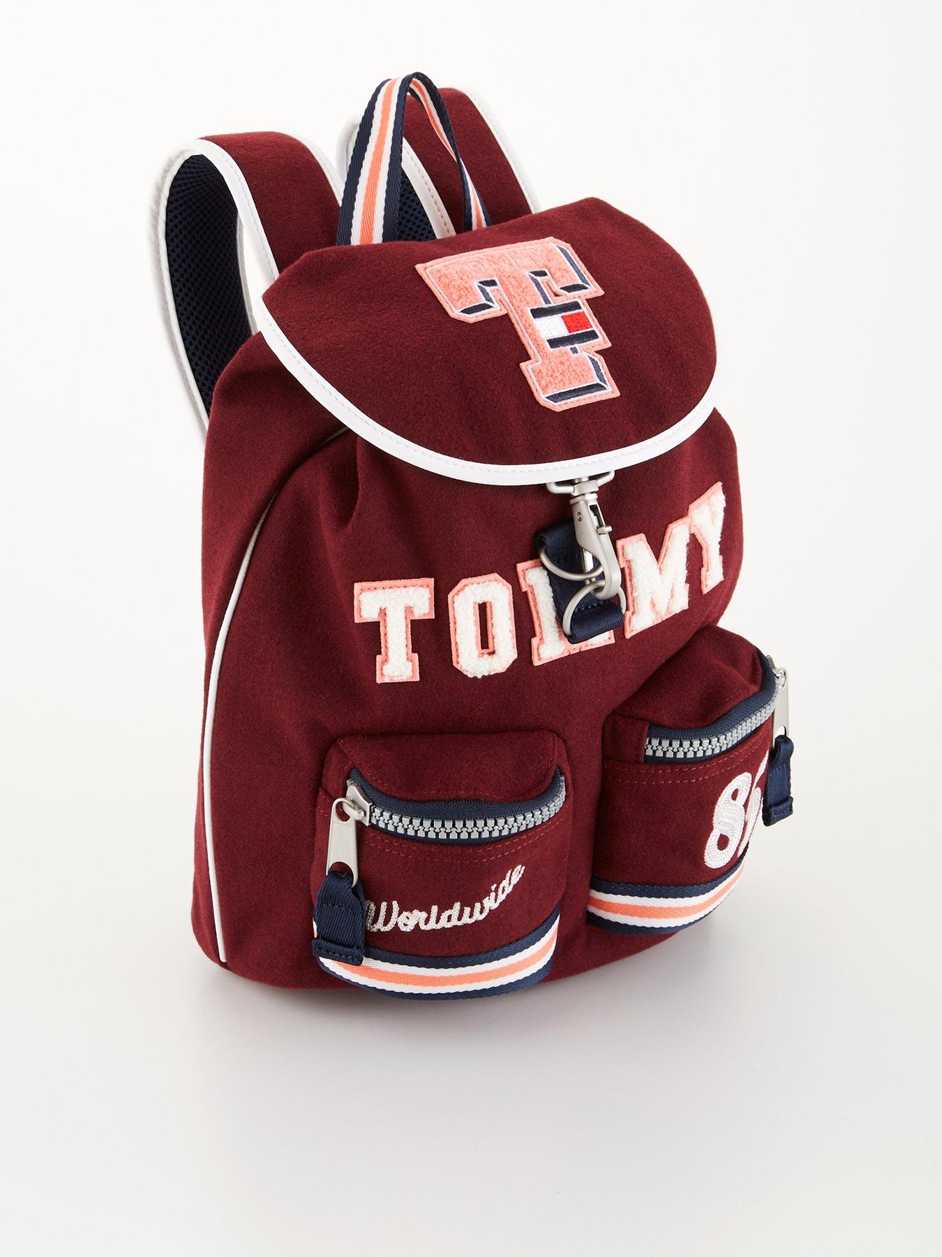 back image of tommy-jeans-heritage-flap-backpack-st-red