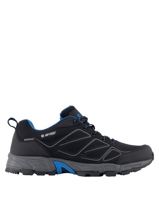 stillFront image of hi-tec-ripper-low-waterproof-shoes-blackblue