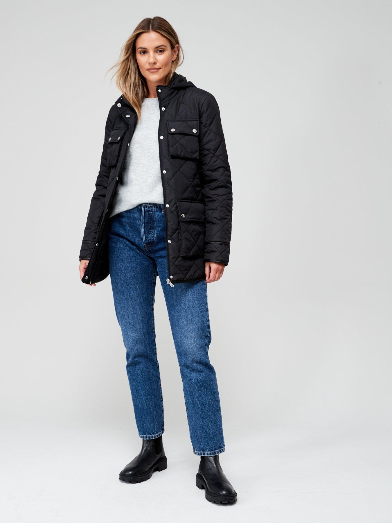  image of v-by-very-quilted-jacket-with-concealed-hood-blacknbsp