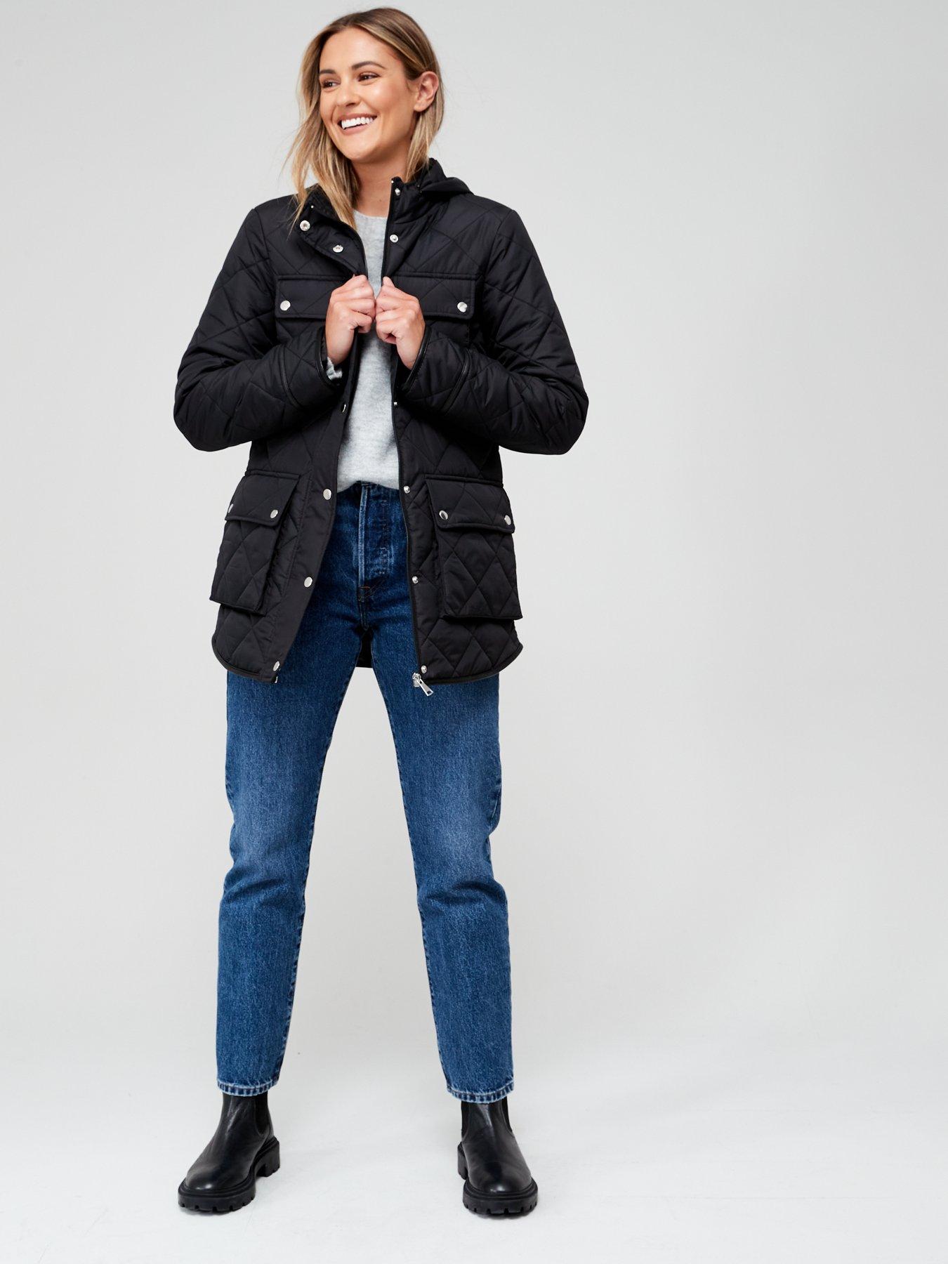  image of v-by-very-quilted-jacket-with-concealed-hood-blacknbsp