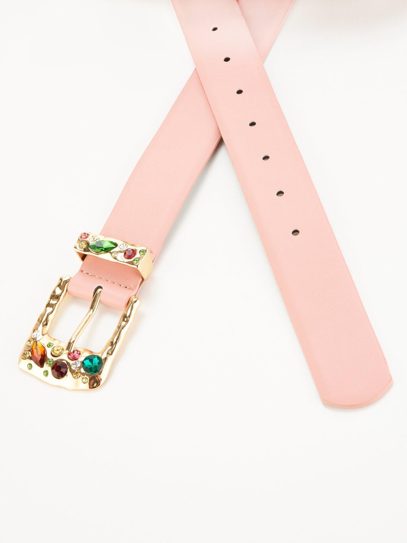  image of pieces-pcanemarie-stone-jeans-belt-pink
