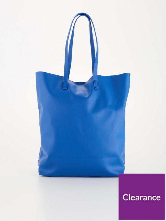front image of pieces-avilla-shopper-bag-blue