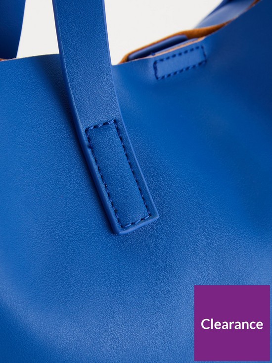 back image of pieces-avilla-shopper-bag-blue