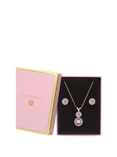 jon-richard-gold-plated-and-created-amethyst-halo-necklace-and-earring-set-gift-boxed