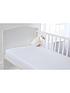  image of clair-de-lune-micro-fresh-waterproof-terry-towelling-cot-bed-mattress-protector-white