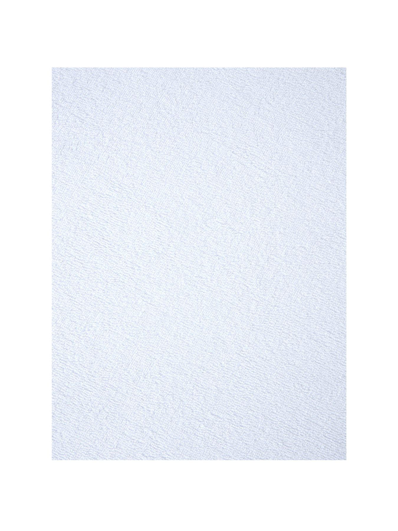  image of clair-de-lune-micro-fresh-waterproof-terry-towelling-cot-bed-mattress-protector-white