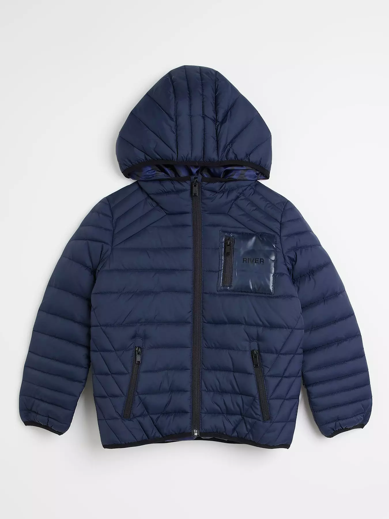 Jack & Jones Junior Boys Mason Padded Jacket - Dark Grey Melange