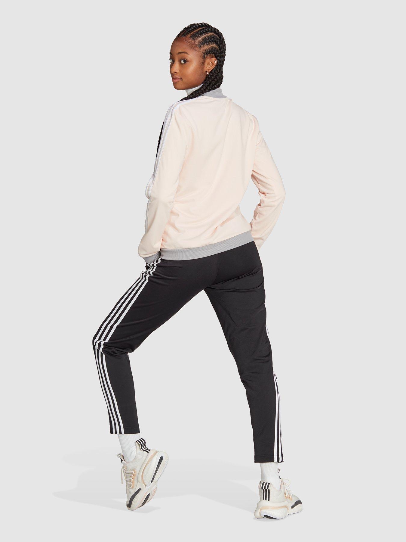 Adidas tracksuit cheap pink and black