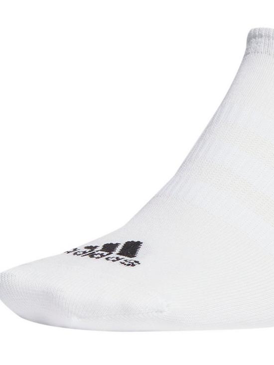 back image of adidas-3-pack-no-show-socks-whiteblack