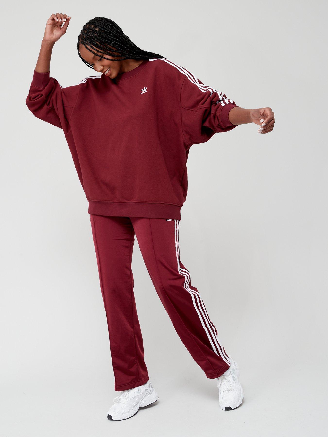 Burgundy adidas jumper womens sale