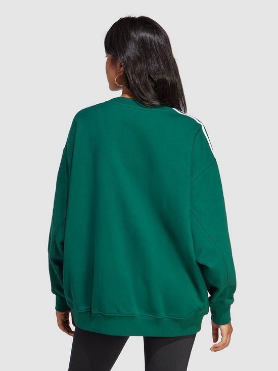 stillFront image of adidas-originals-adicolor-oversized-sweatshirt-dark-green