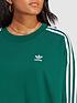 image of adidas-originals-adicolor-oversized-sweatshirt-dark-green