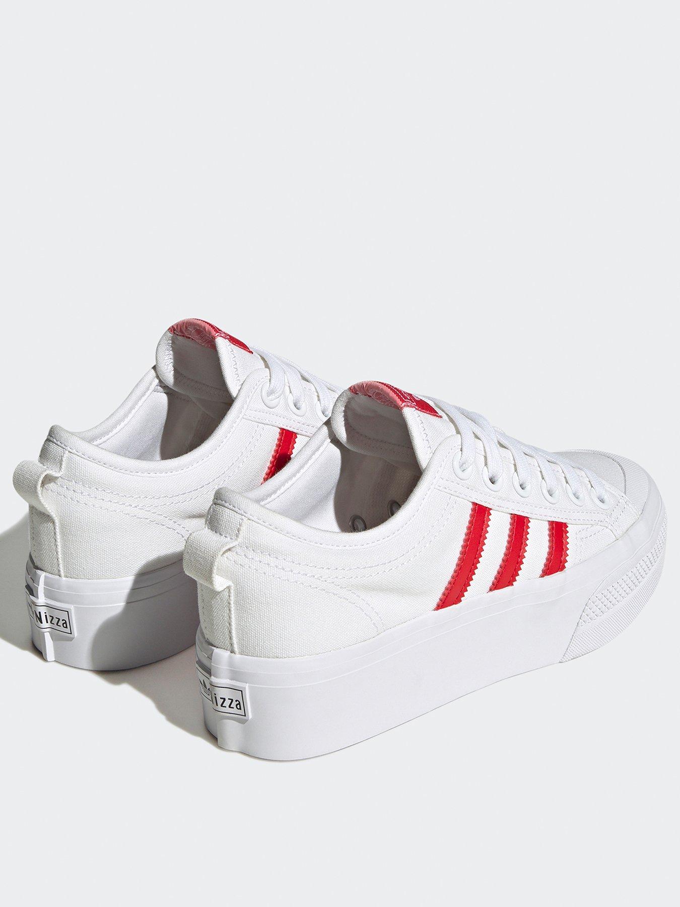 Adidas nizza discount white and red