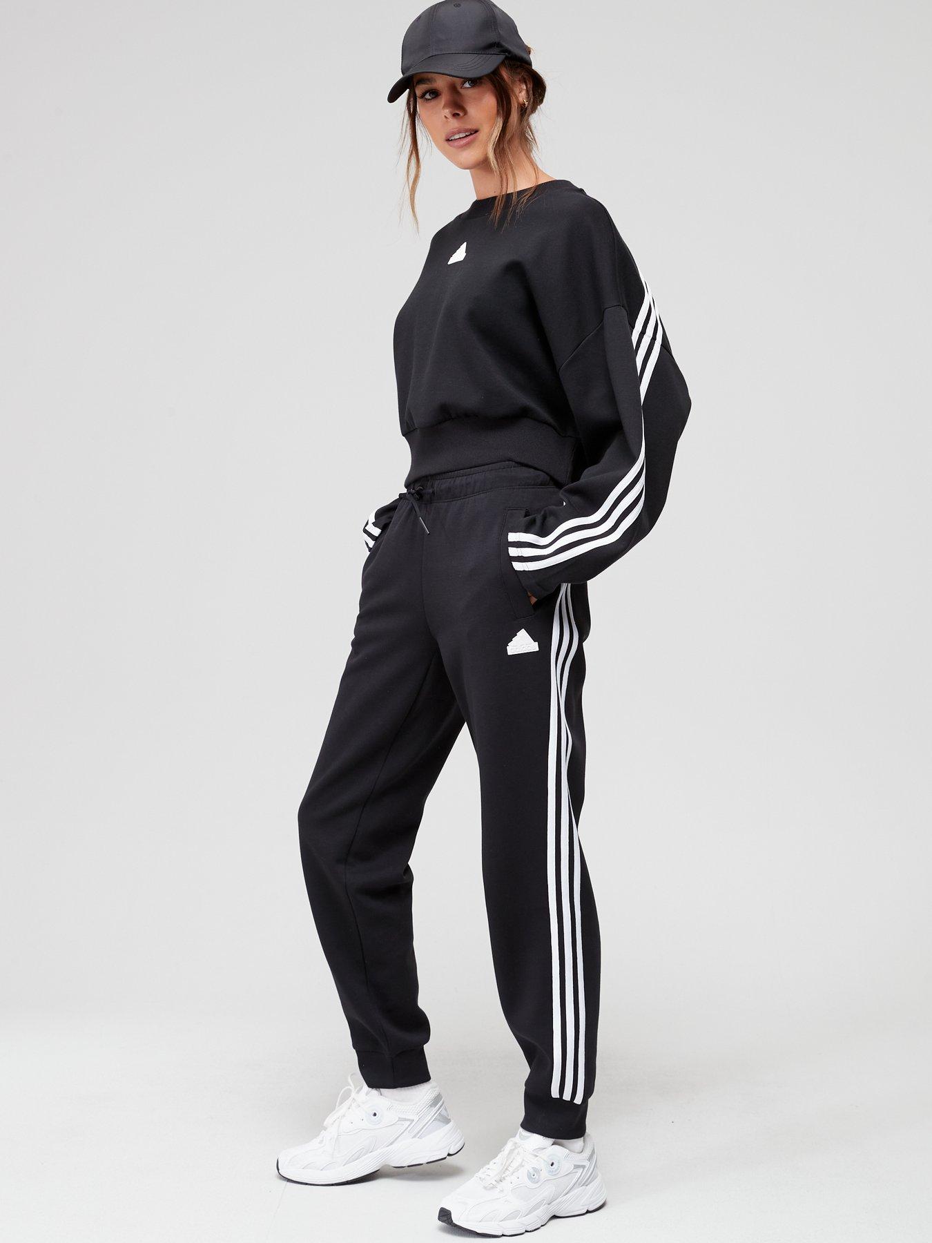 adidas Sportswear Women's Sportswear Primegreen Essentials Warm-up Slim  Tapered 3-stripes Tracksuit Bottoms - BLACK