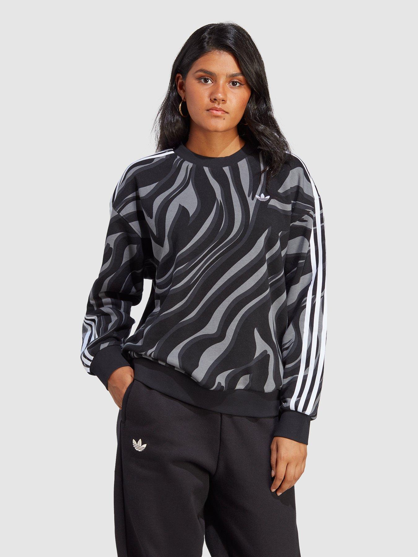 Women's adidas originals graphic allover store print hoodie