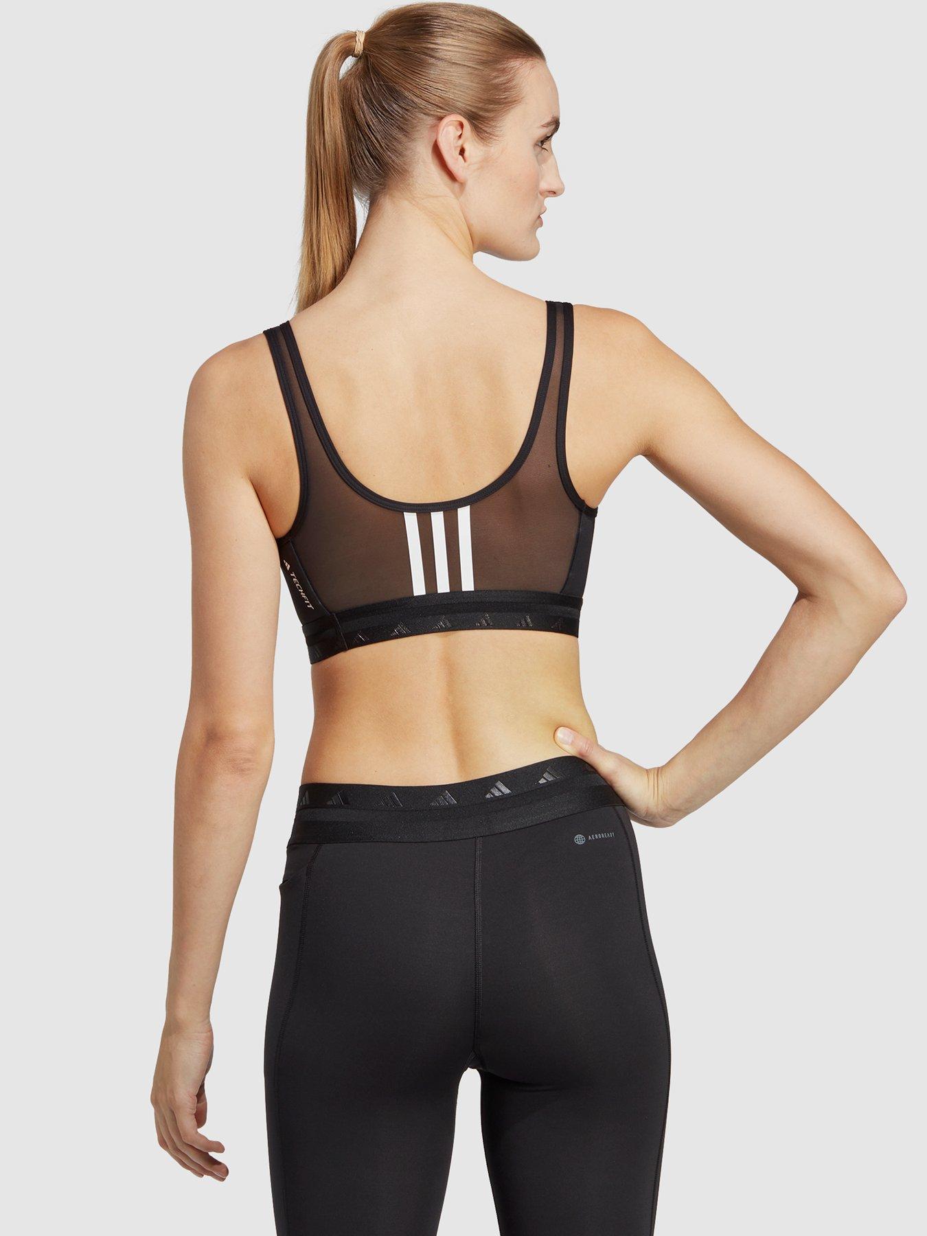 Adidas Women'S Hyperglam Sports Bra - Light Support - Black, £19.00