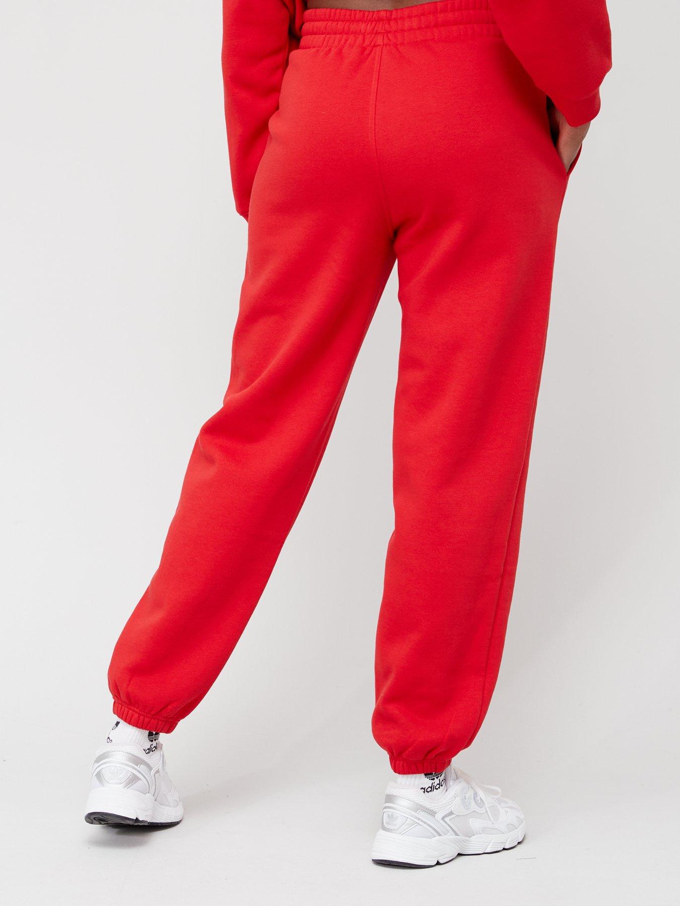 adidas womens red joggers