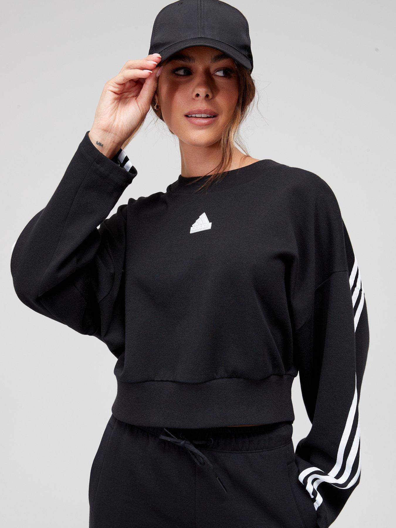 adidas 3 stripe sweatshirt womens