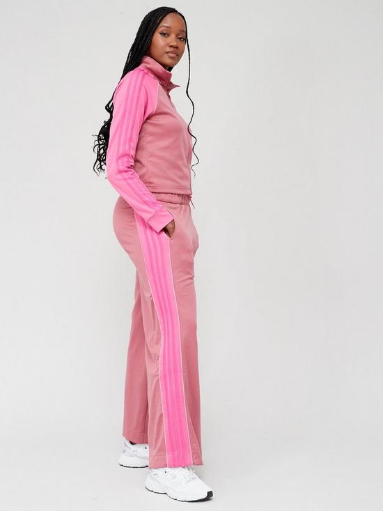 front image of adidas-sportswear-wide-leg-tracksuit-pink