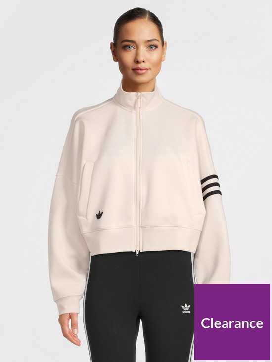 front image of adidas-originals-blueversion-track-top-off-white