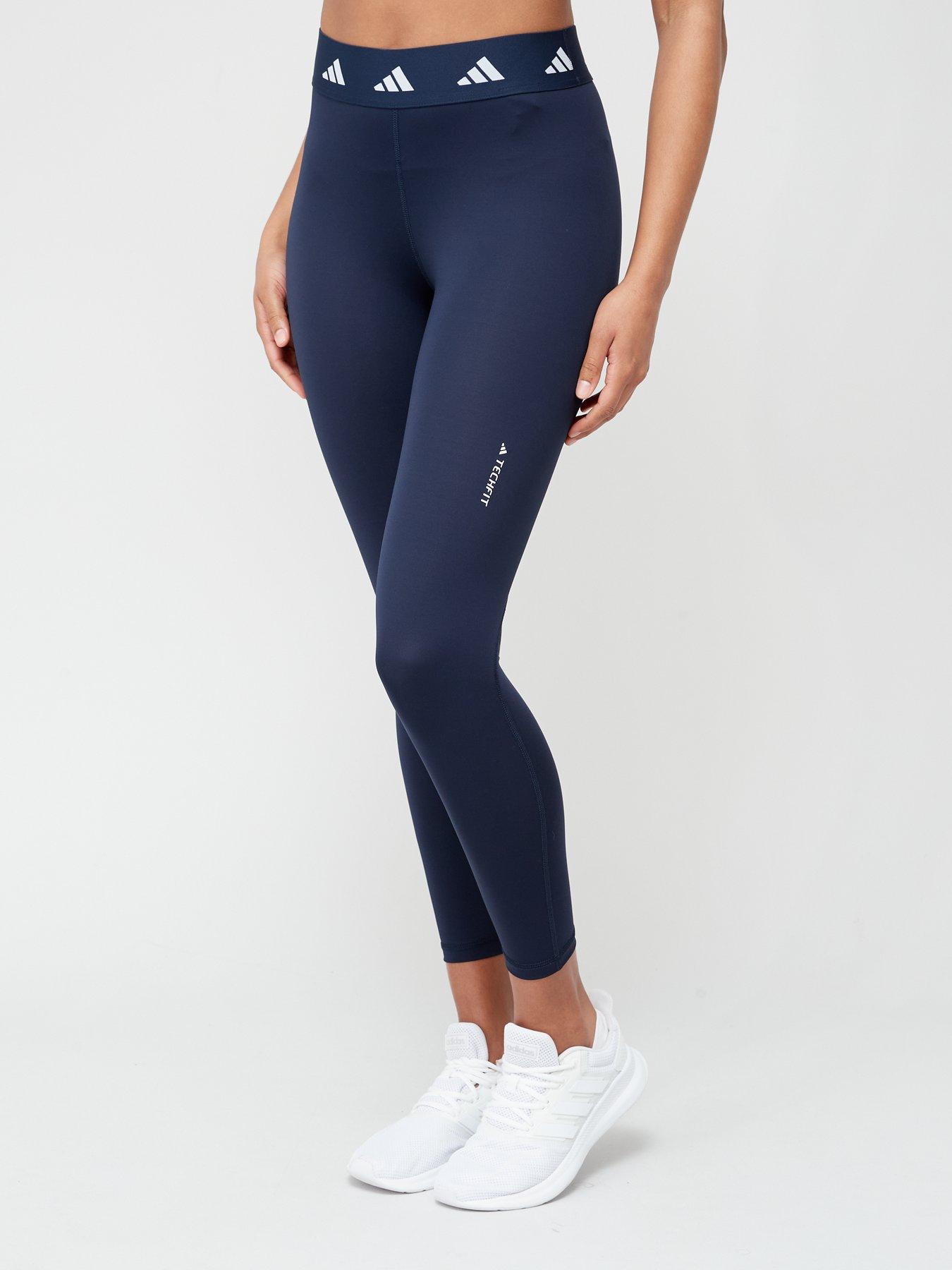 adidas 3 stripe navy leggings