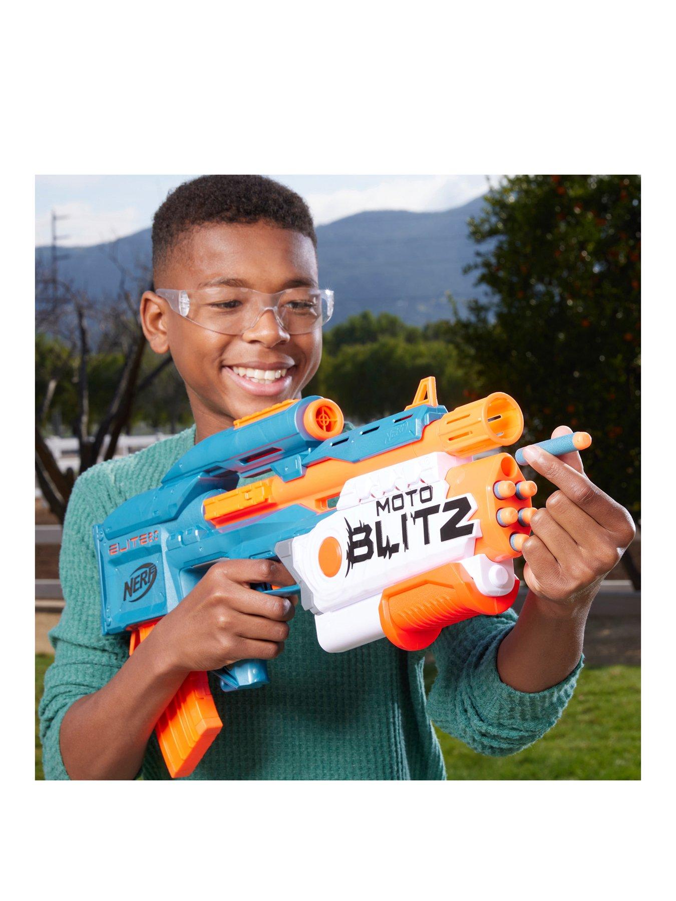 Nerf Elite 2.0 Motoblitz CS-10 Blaster, Motorized 10-Dart Blasting,  Airblitz 6 Darts At Once, Clip, 22 Elite Darts - Nerf