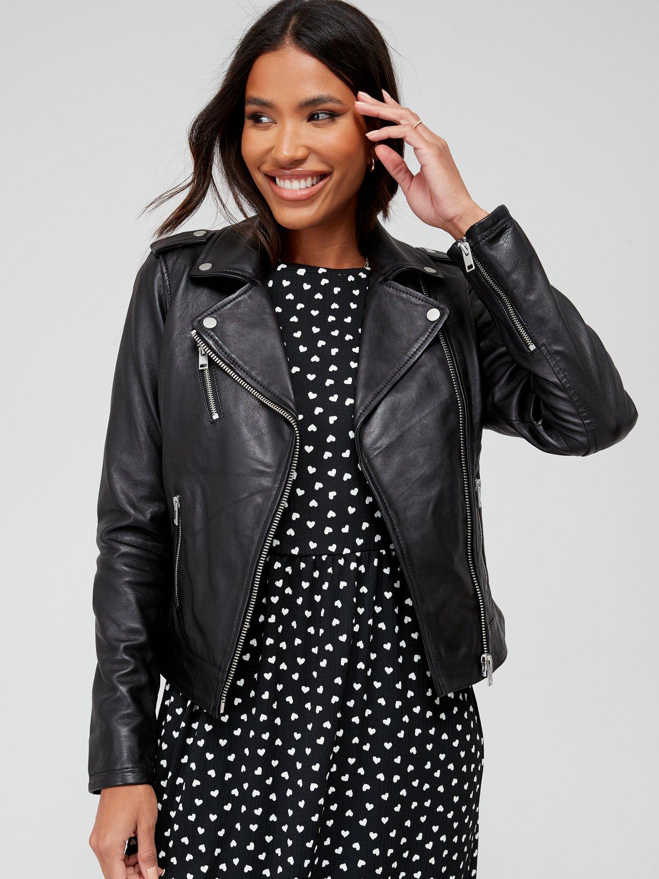  image of v-by-very-leather-biker-jacket-blacknbsp