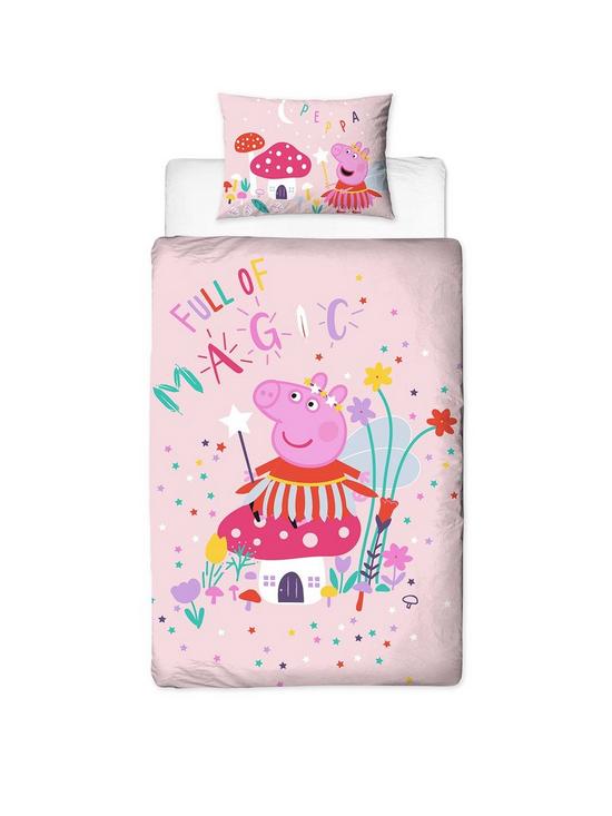 stillFront image of peppa-pig-magic-single-duvet-cover-set-pink