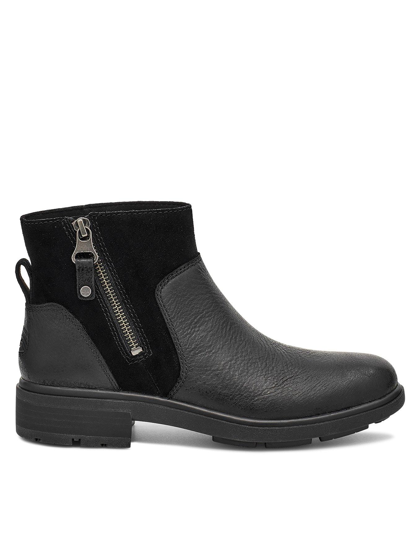 UGG Harrison Zip Ankle Boots - Black 