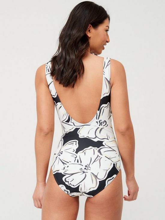 stillFront image of v-by-very-shape-enhancing-twist-front-swimsuit-mono-floral