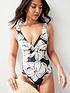  image of v-by-very-shape-enhancing-twist-front-swimsuit-mono-floral