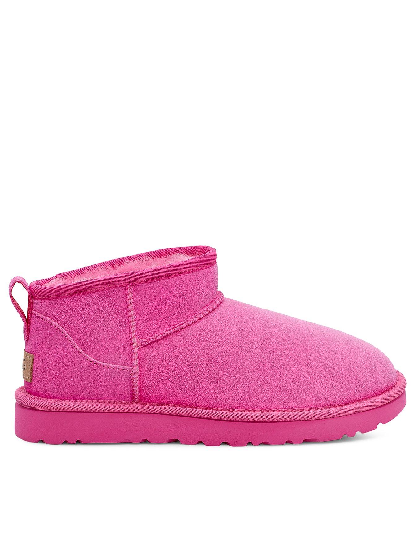 UGG Classic Ultra Mini Ankle Boots Pink littlewoods