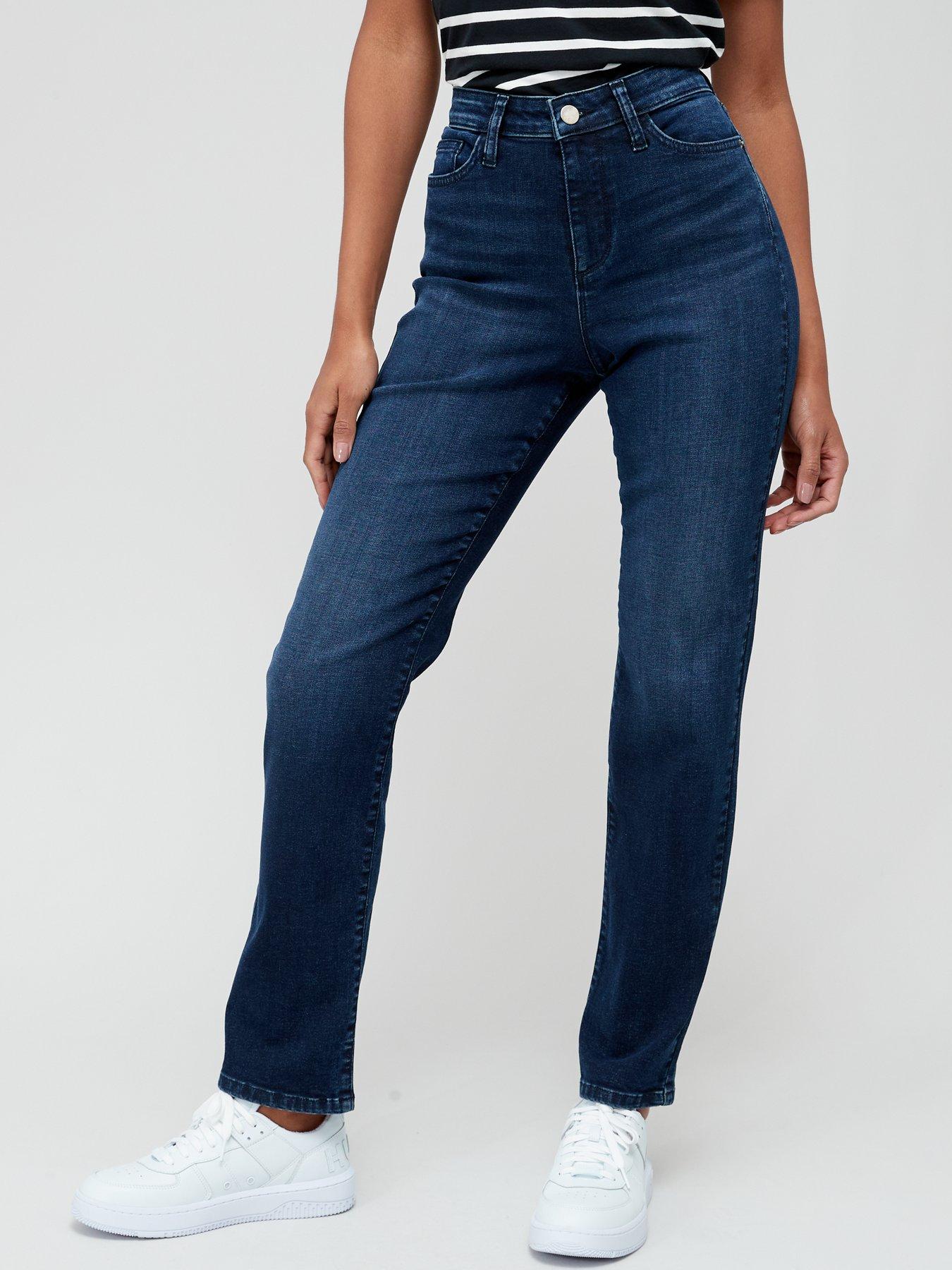 Petite Blue Waist Enhance Quinn Bootcut Jeans