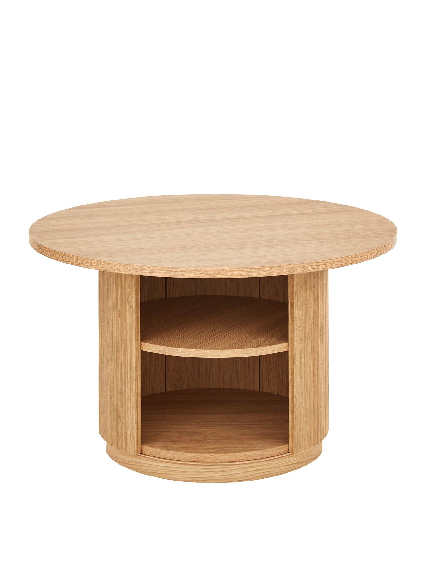  image of very-home-carina-round-coffee-table-oak