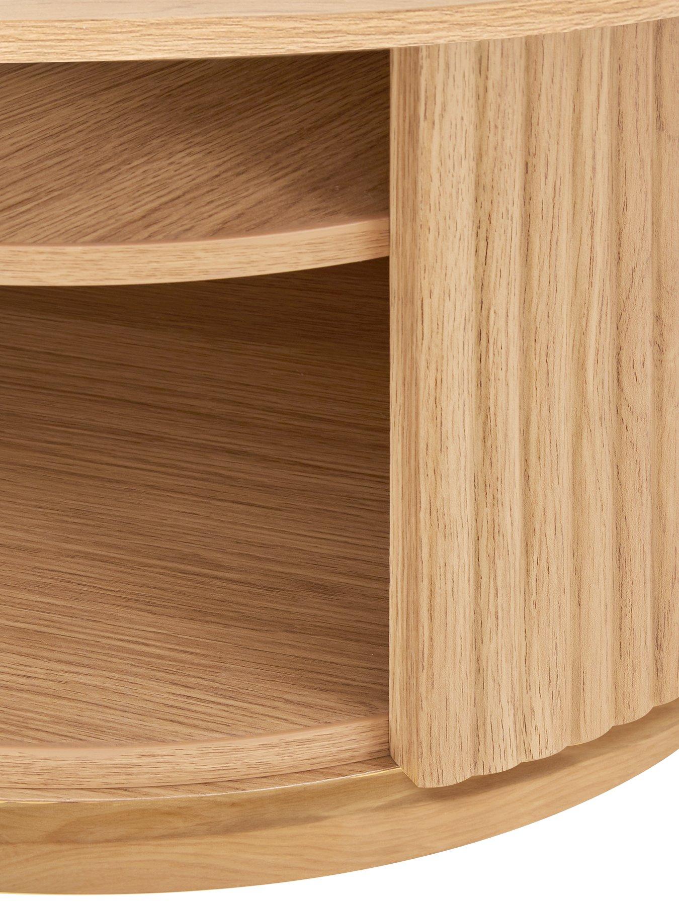  image of very-home-carina-round-coffee-table-oak