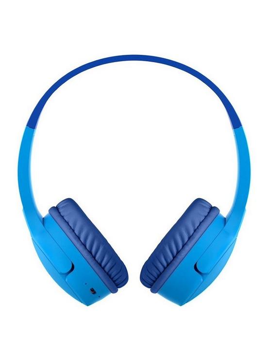 stillFront image of belkin-soundform-mini-wireless-on-ear-headphones-for-kids-blue