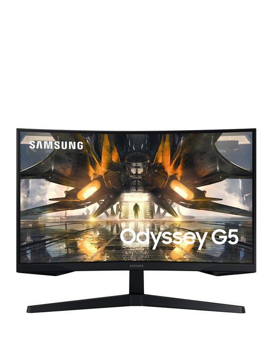 front image of samsung-g55a-27-inchnbspqhd-165hz-odyssey-gaming-monitor