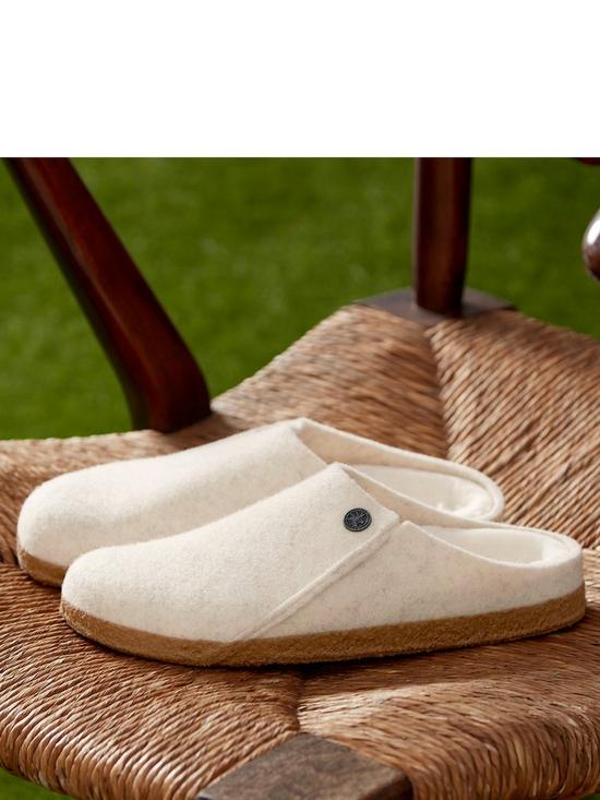 stillFront image of birkenstock-zermatt-shearling-lined-slippers-ecru