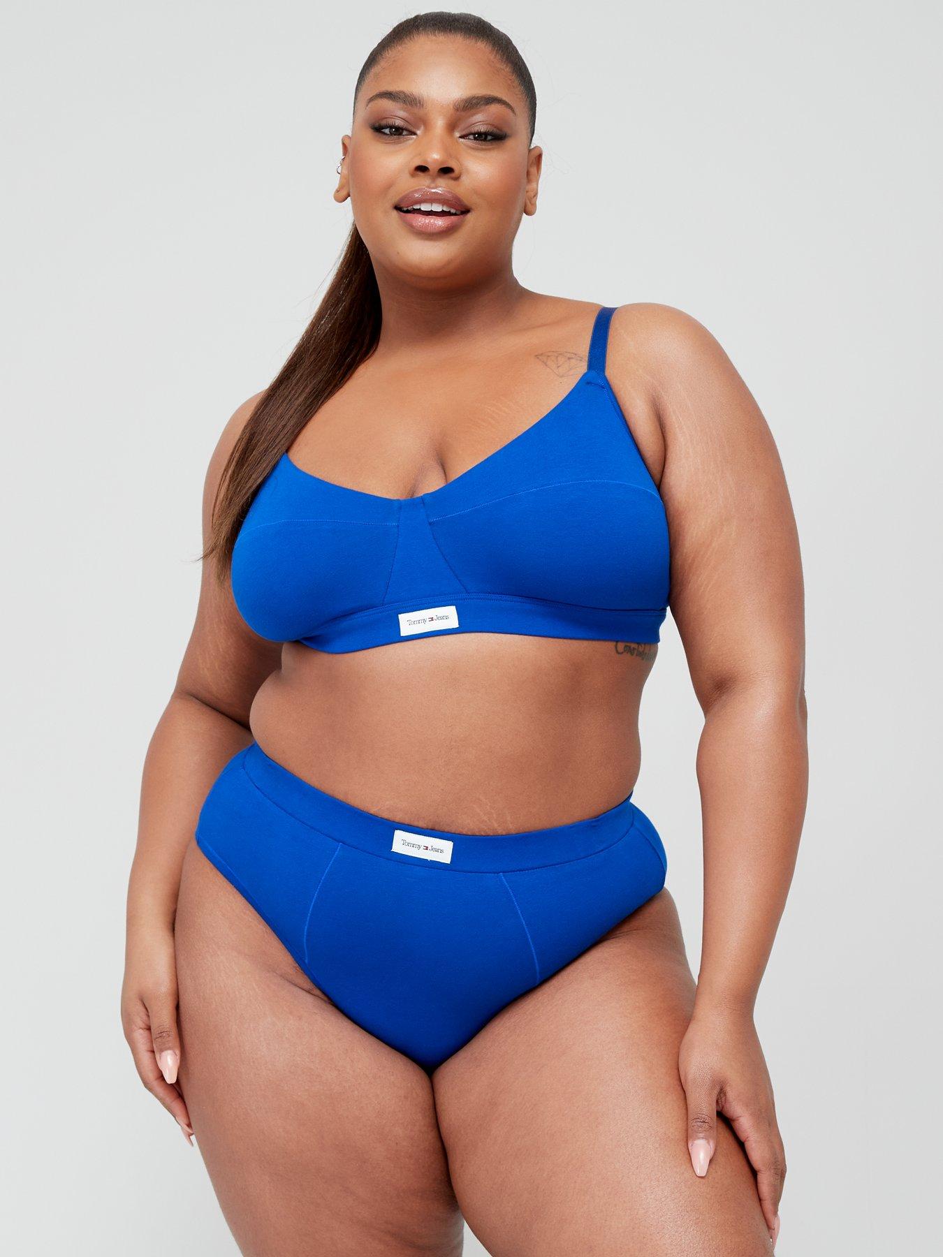  image of tommy-jeans-unlined-bralette-curve-blue