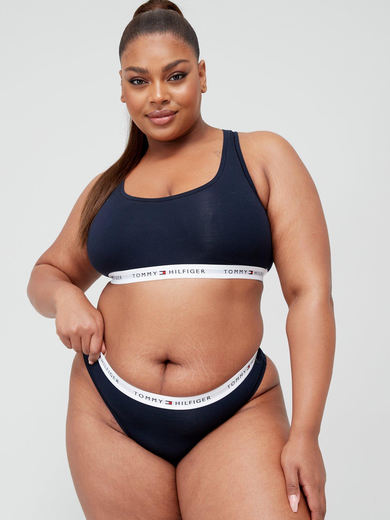 Tommy Jeans Plus Size padded bralette in navy