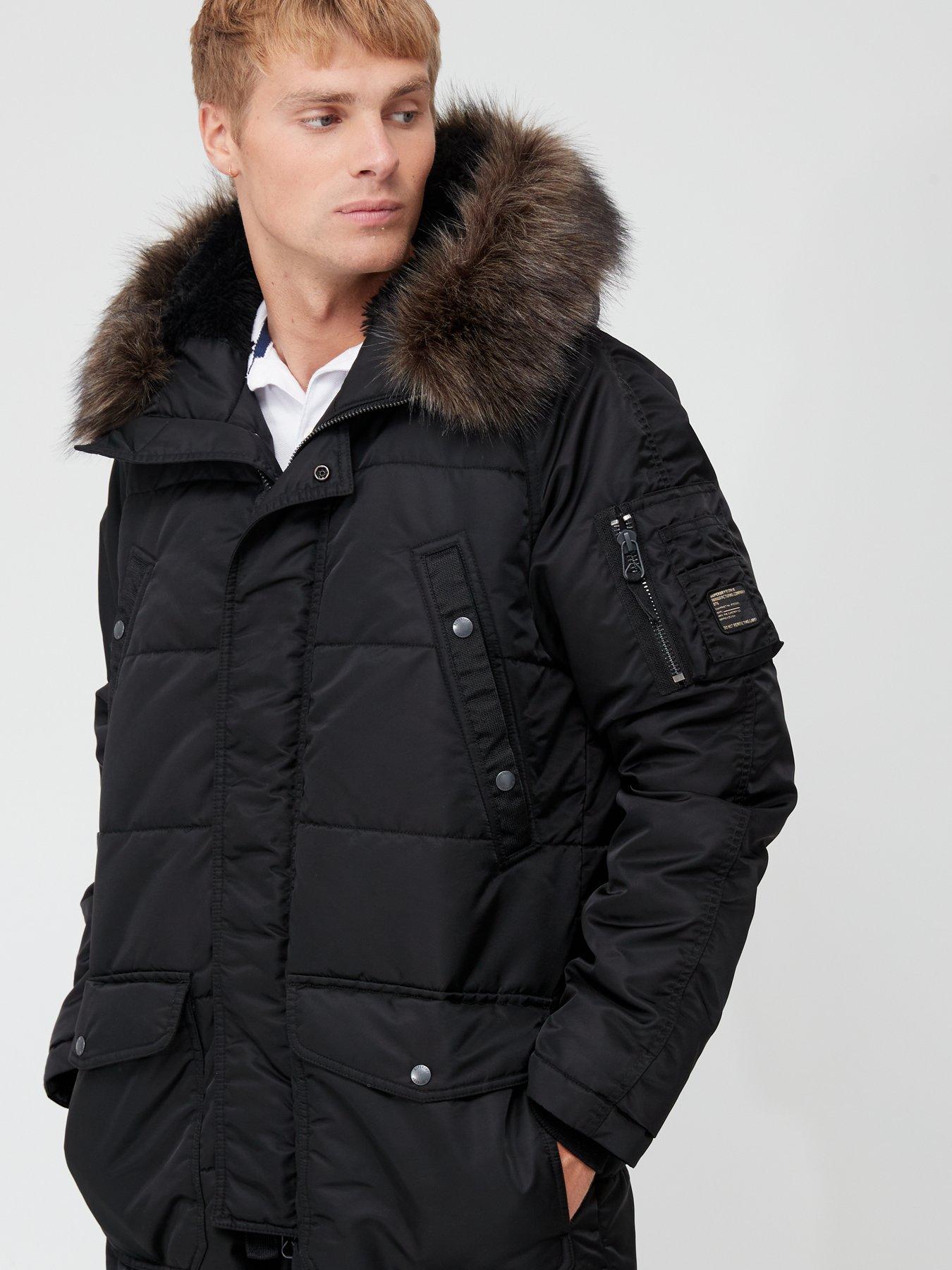  image of superdry-vintage-logo-chinook-parka-jacket-blacknbsp