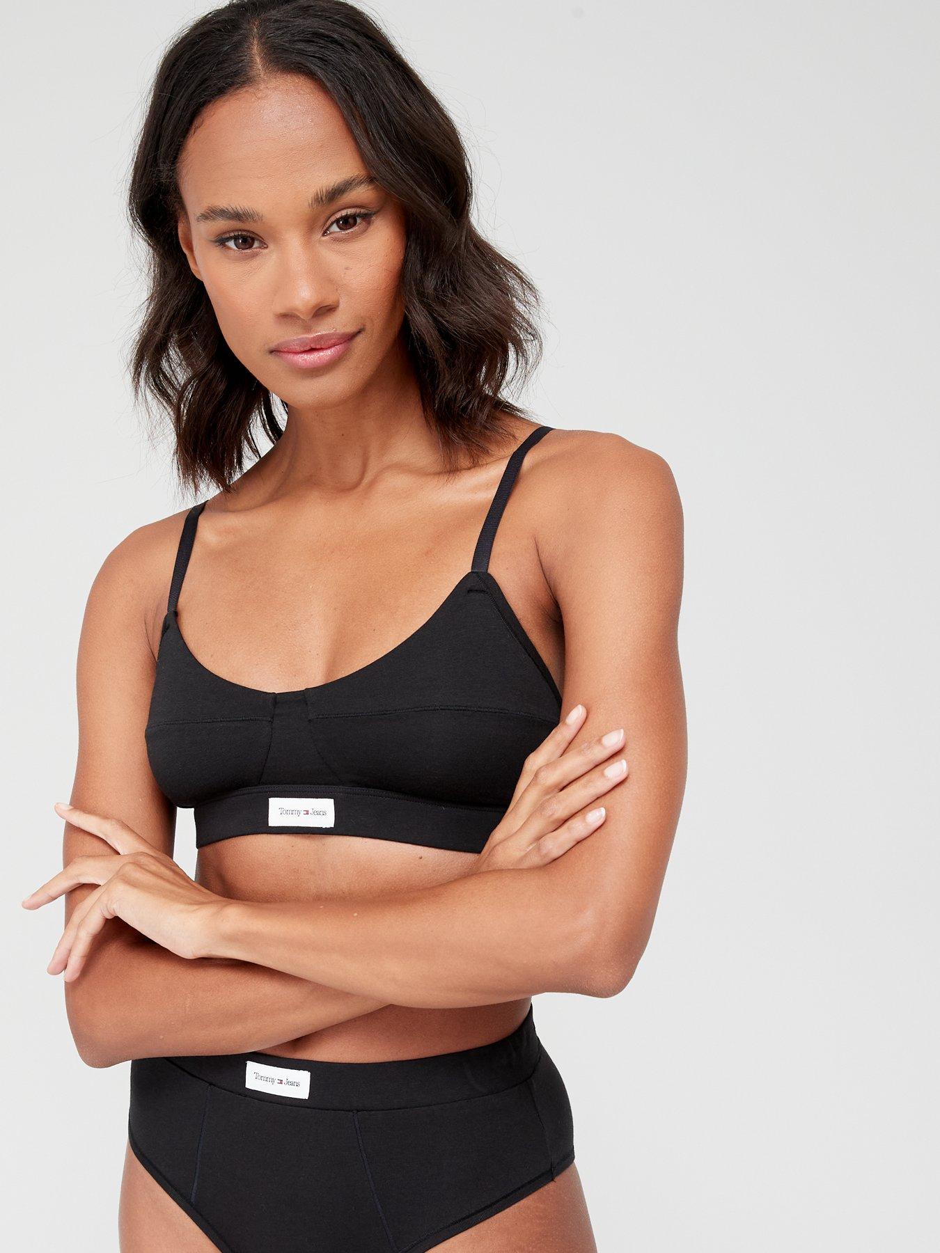  image of tommy-jeans-unlined-bralette-black