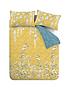  image of hyperion-kohana-flowers-100-cotton-sateen-duvet-cover-set-in-yellow