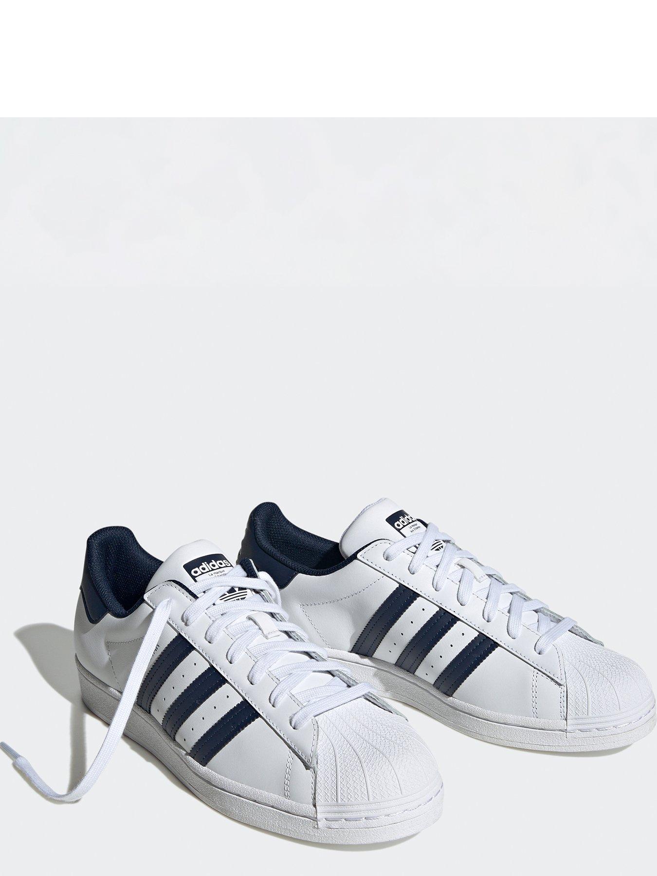 adidas Originals Superstar Trainers White Gold littlewoods